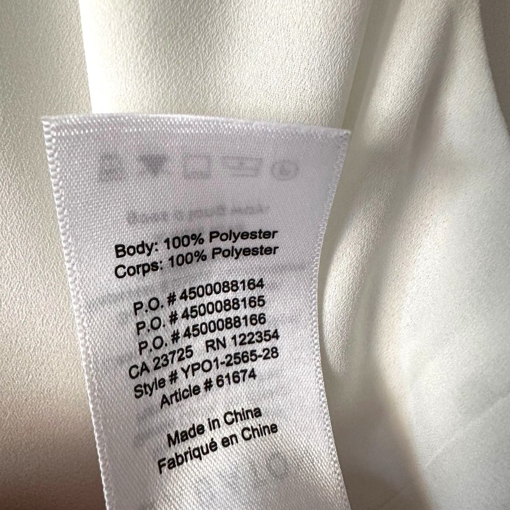 Aritzia Babaton Asymmetrical Sleeveless Blouse White Top Size S Minimalist - Picture 6 of 7